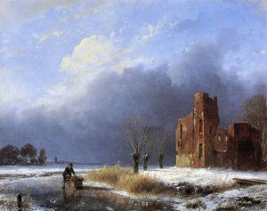 Scater Near Ruin Sun — Andreas Schelfhout