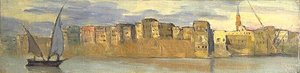 Egypte 1881 Faubourg Sur Le Nil (titre Sur Le Cartel) — Joseph-félix Bouchor