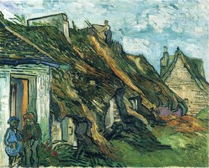 Krovovi Od Trava I Kamena U Chaponvalu — Vincent Van Gog, Post-impressionism