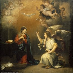 The Annunciation — Bartolomé Esteban Murillo, Spanish Baroque