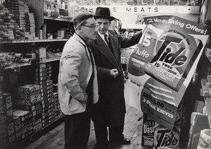 A Proctor and Gamble Salesman Visits a Food Store in New York City