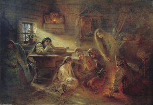 Christmas Fortune Telling — Konstantin Yegorovich Makovsky