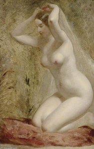 Nude Woman Kneeling - — William Etty