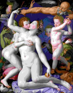 Venus, Cupid And Time (allegory Of Lust) — Agnolo Bronzino, Mannerist
