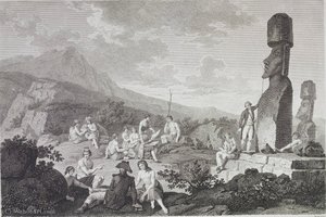 Inhabitants and Monuments of Easter Island.