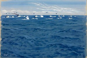 Launch Control Trailer And Medium Landing Ship On Their Way To Normandy — Stephen Bone