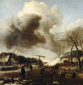 Winter Landscape — Jan Van De Cappelle, Dutch Golden Age Painting