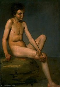 Study naked boy