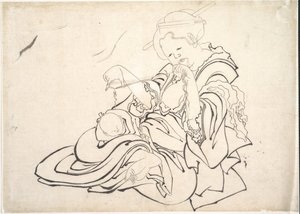 A Woman And Baby — Katsushika Hokusai