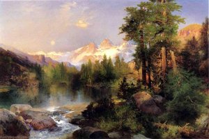 The Three Tetons — Thomas Moran, Hudson River School