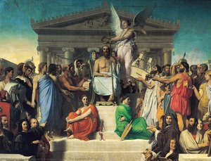 La Apoteosis De Homero — Jean-auguste-dominique Ingres