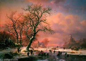 Skaters on a Frozen River