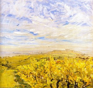 Early Autumn In The Palatinate - Vineyards Near Neukastel — Max Slevogt, Impressionism