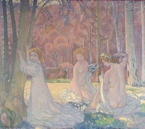 Figures In A Spring Landscape (sacred Grove) , E — Denis Maurice