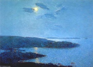 Moonlight — Frederick Childe Hassam, Impressionism