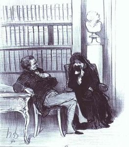 The Widow At A Consultation. From The Series Les Gens De Justice — Honoré Daumier