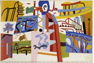 Impression Of The New York World's Fair (mural Study, Communications Building, World's Fair, Flushing, New York) — Stuart Davis