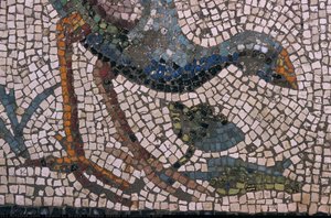 Mosaic Detail Of Gallinule Bird — Edwin C. Brock, Ancient Roman Art