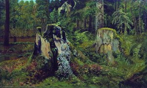 Landscape With Stump — Ivan Ivanovich Shishkin