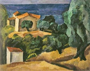 Cassis. Sea. — Pyotr Konchalovsky, Cubism