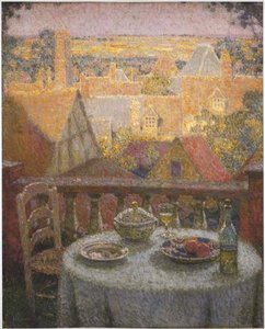 Table On The Terrace — Henri Le Sidaner
