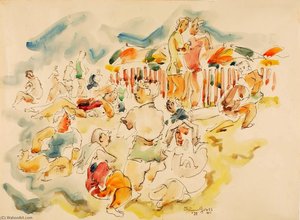 Beach Coney Island — Chaim Gross