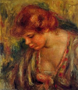 Profile Of Andre Leaning Over — Pierre-auguste Renoir, Impressionism