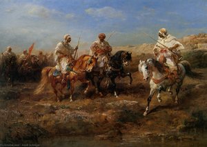 Desert Canter — Adolf Schreyer, Academicism