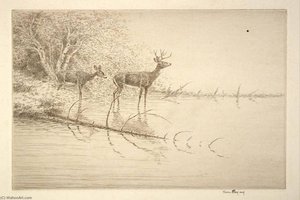 White Tails In The Morning — Kerr Eby
