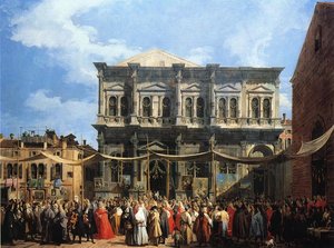 Feast Of San Rocco (also Known As The Doge Visiting The Church And Scuola Di S. Rocco) — Canaletto