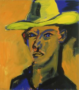 Selbst Mit Gelbem Hut — Rainer Fetting, Neo-expressionism