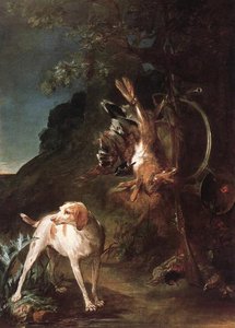 Game Still Life With Hunting Dog — Jean-baptiste-siméon Chardin, Rococo