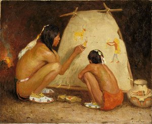 Indian Painter — Eanger Irving Couse, Taos Society Of Artists
