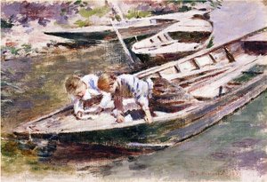 Two In A Boat — Theodore Robinson