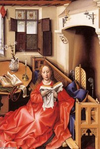 Mérode Altarpiece (detail) — Robert Campin (meister Von Flémalle), Early Netherlandish Painting