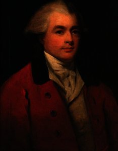 Portrait Of A Gentleman, Half-length, Traditionally Identified As Robert Henley, Earl Of Northington, In A Red Coat And A White Stock — George Romney