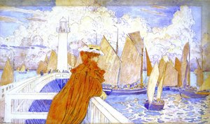 On The Jetty — Theo Van Rysselberghe
