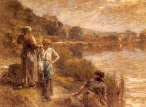 Laveuses Des Bords De La Marne — Léon Augustin L'hermitte, Realism