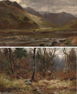 An Angler In Glen Shiel, Ross-shire — Louis Bosworth Hurt