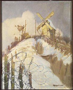 Moulin dans la neige