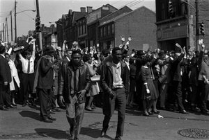 Crowd Gathers Near Mendelsohn — Charles Martin Hardie, Social Documentary Photography
