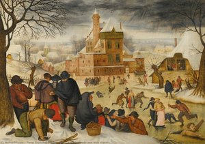A Winter Landscape With Skaters — Pieter Brueghel The Younger