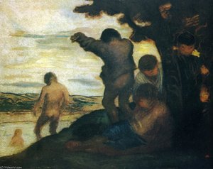 Les Baigneurs Bathers — Honoré Daumier