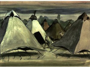 Tents At Twilight (camp Jackson, South Carolina) — Charles Burchfield