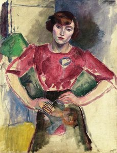 Hermine In A Red Blouse — Julius Mordecai Pincas