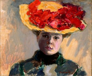 Girl in Straw Hat (Femme au chapeau rouge)