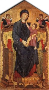 Madonna auf dem Thron mit dem Kind und zwei Engeln