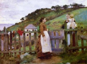 A Morning Gossip — Henry Scott Tuke