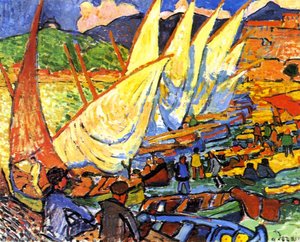 Fischkutschen, Collioure — André Derain, Fauvism
