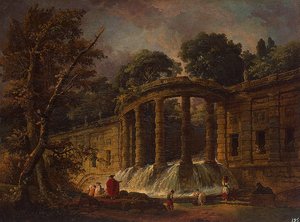 Pavilion With A Cascade — Hubert Robert
